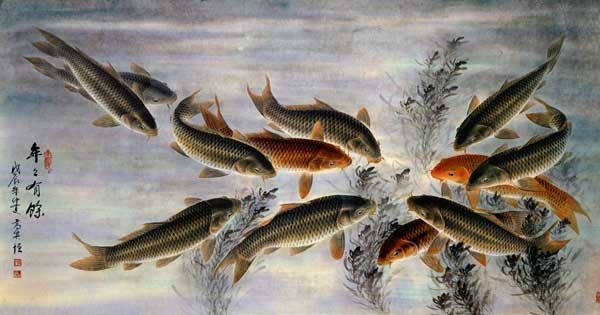 高其恒鱼图画作欣赏